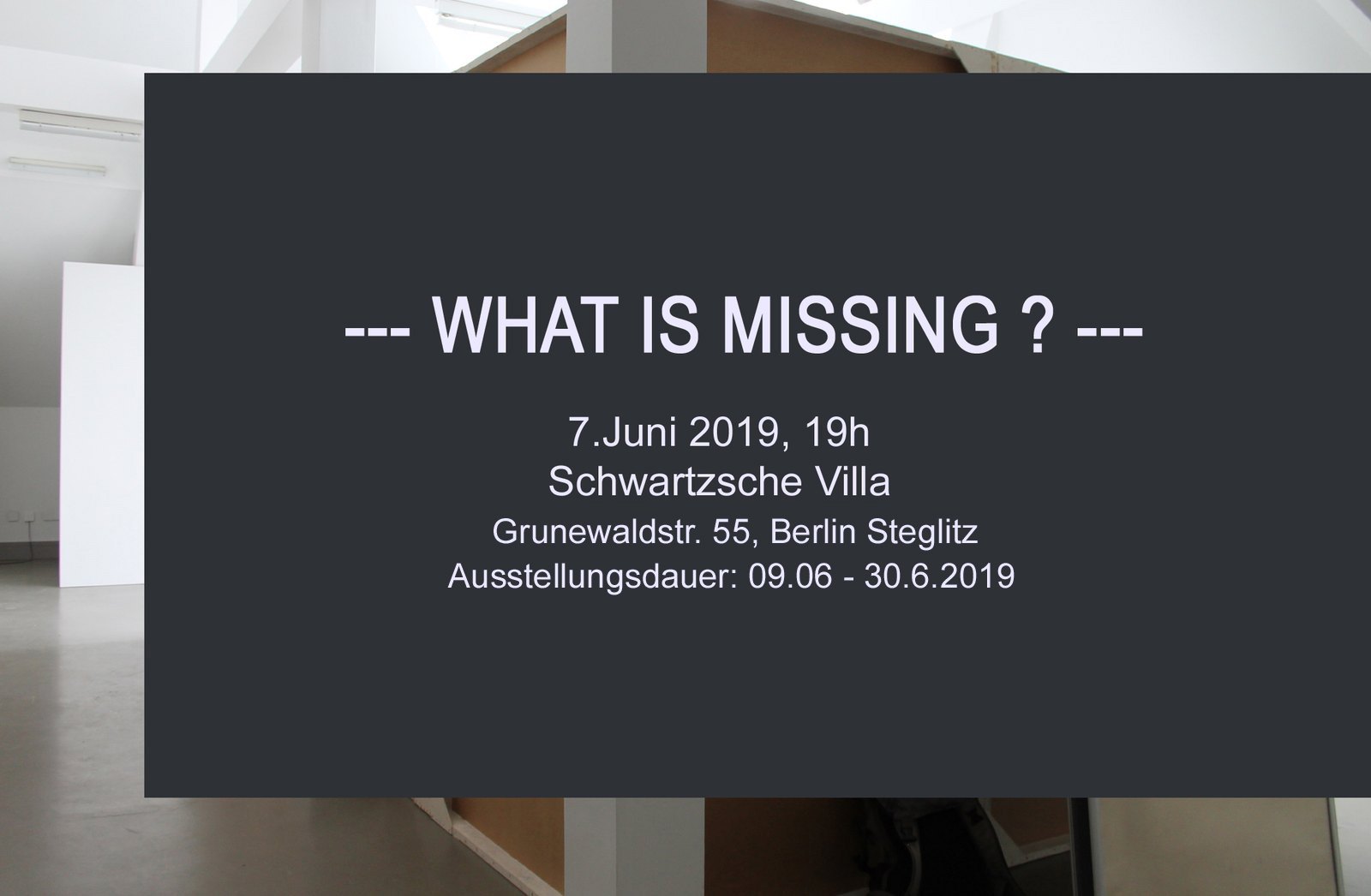 what is missing - at schwartzsche villa, Berlin